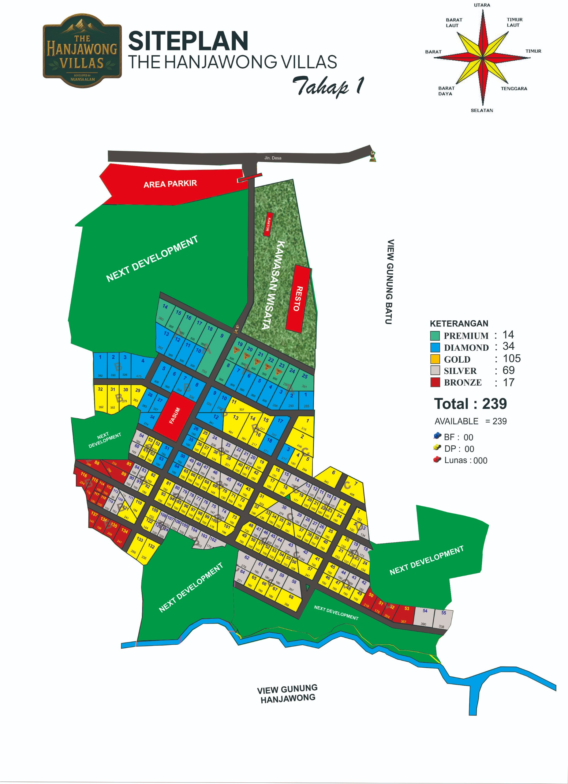 Siteplan The Hanjawong Villas by Nuansa Alam 